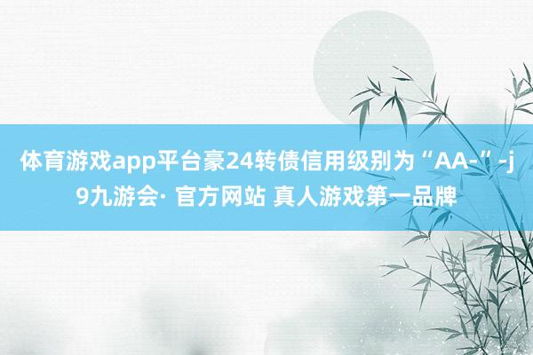 体育游戏app平台豪24转债信用级别为“AA-”-j9九游会· 官方网站 真人游戏第一品牌